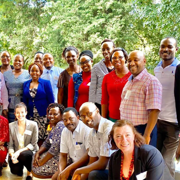 group photo of people smiling